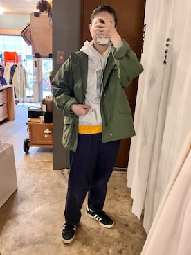「カラーTシャツ」｜「アイテム（ジャケット/アウター）」を使った、cobmaster_adachiさん（レディース・157cm）の春コーディネート