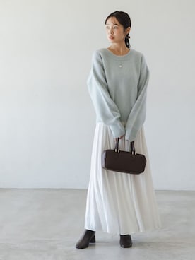 「アイテム（ボストンバッグ）」を使った、minani.aさん（レディース・155cm）の冬コーディネート