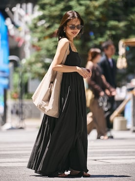 「NICOLAS LAINAS（ニコラスライナス）のアイテム」を使った、minani.aさん（レディース・155cm）の夏コーディネート