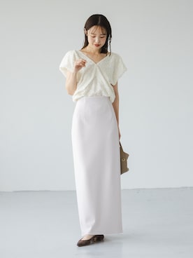 Noble（ノーブル）の「シアーシフォンタックスリーブブラウス