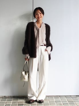 「Noble（ノーブル）のアイテム」を使った、minani.aさん（レディース・155cm）の秋コーディネート