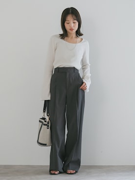 「アイテム（サンダル）」を使った、minani.aさん（レディース・155cm）の春コーディネート