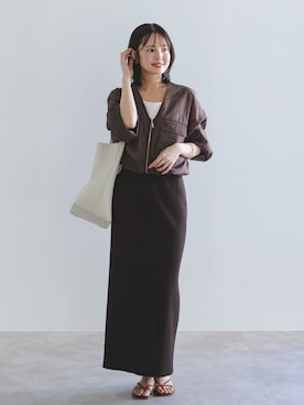 「INNUE（イヌエ）のアイテム」を使った、minani.aさん（レディース・155cm）の春コーディネート