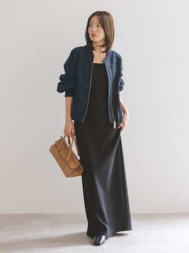 「アイテム（MA-1）」を使った、minani.aさん（レディース・155cm）の秋コーディネート