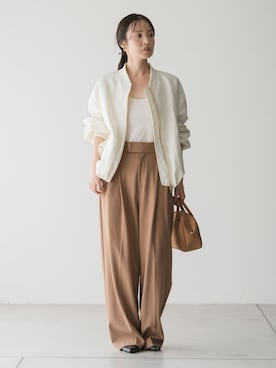 「アイテム（MA-1）」を使った、minani.aさん（レディース・155cm）の秋コーディネート