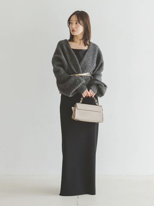 追加》【洗える】ニットライクジョーゼット2wayワンピース