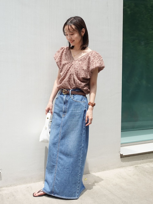 【美品】Noble ニードバイヘリテージ　デニムスカート NOBLE別注》 NEED by heritage/ニードバイヘリテージ RINA