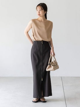 「アイテム（ボストンバッグ）」を使った、minani.aさん（レディース・155cm）の夏コーディネート