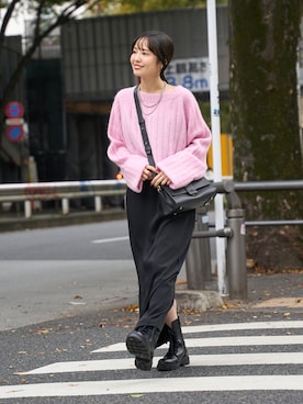 「FABIO RUSCONI（ファビオルスコーニ）のアイテム（ブーツ）」を使った、minani.aさん（レディース・155cm）の秋コーディネート