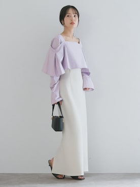 「Noble（ノーブル）のアイテム（ショルダーバッグ）」を使った、minani.aさん（レディース・155cm）の冬コーディネート