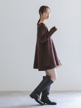 「Noble（ノーブル）のアイテム（トップス）」を使った、minani.aさん（レディース・155cm）の秋コーディネート