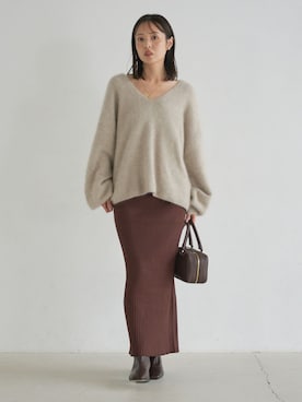 「アイテム（ボストンバッグ）」を使った、minani.aさん（レディース・155cm）の秋コーディネート