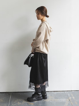 「FABIO RUSCONI（ファビオルスコーニ）のアイテム（ブーツ）」を使った、minani.aさん（レディース・155cm）の秋コーディネート