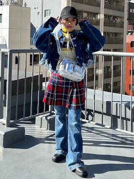 「ANNASUI」｜LUNA KAWASHIMAさん（レディース・155cm）の冬コーディネート