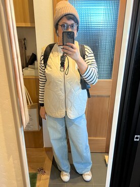 「GUコーデ」｜「アイテム（ニットキャップ/ビーニー）」を使った、canddddさん（レディース・167cm）の秋コーディネート