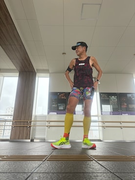 「アイテム（レギンス/スパッツ）」を使った、fkbbsさん（メンズ・173cm）の夏コーディネート
