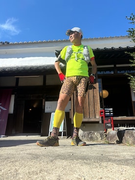 「アイテム（レギンス/スパッツ）」を使った、fkbbsさん（メンズ・173cm）の秋コーディネート