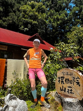 「ELDORESO（エルドレッソ）のアイテム（T Shirts、オレンジ系）」を使った、fkbbsさん（メンズ・173cm）の春コーディネート