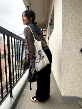 「無印良品（ムジルシリョウヒン）のアイテム（ニット/セーター）」を使った、無印良品さん（レディース・150cm）の秋コーディネート