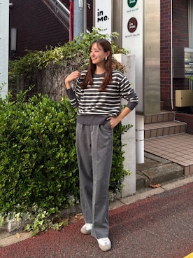 「無印良品（ムジルシリョウヒン）のアイテム（ニット/セーター）」を使った、無印良品さん（レディース・160cm）の秋コーディネート