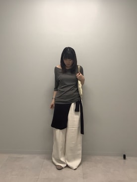 「KBF（ケイビーエフ）のアイテム（パンツ）」を使った、芭奈さん（レディース・152cm）の夏コーディネート