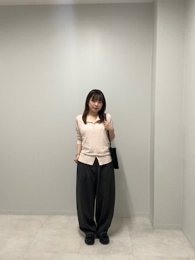 「KBF（ケイビーエフ）のアイテム（カーディガン/ボレロ）」を使った、芭奈さん（レディース・152cm）の夏コーディネート
