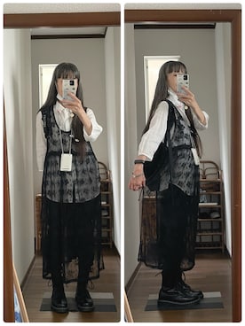 「Dr. Martens（ドクターマーチン）のアイテム（シューズ）」を使った、maiさん（レディース・146cm）の秋コーディネート