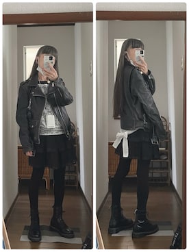 「Schott(ショット)のアイテム」を使った、maiさん(レディース・146cm)の秋コーディネート