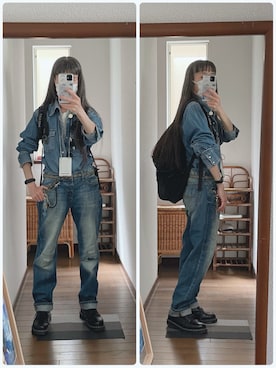 「Big John（ビッグジョン）のアイテム」を使った、maiさん（レディース・146cm）の春コーディネート