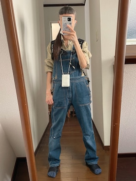 「アイテム（サロペット/オーバーオール）」を使った、maiさん（レディース・146cm）の秋コーディネート