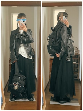 「schott（ショット）のアイテム（ジャケット/アウター）」を使った、maiさん（レディース・146cm）の春コーディネート