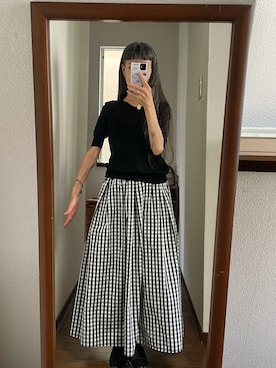「アイテム（ニット/セーター）」を使った、maiさん（レディース・146cm）の夏コーディネート