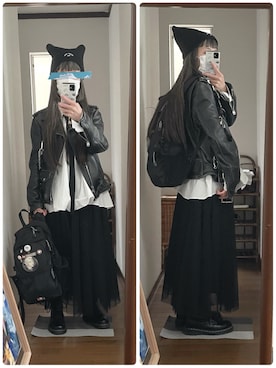 「schott（ショット）のアイテム（ジャケット/アウター）」を使った、maiさん（レディース・146cm）の春コーディネート