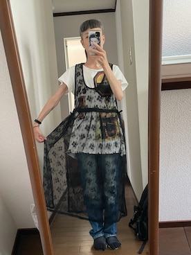 「GAP（ギャップ）のアイテム」を使った、maiさん（レディース・146cm）の夏コーディネート