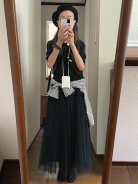 「アイテム（ハンチング/ベレー帽）」を使った、maiさん（レディース・146cm）の秋コーディネート