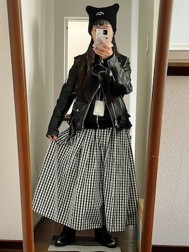 「schott（ショット）のアイテム（ジャケット/アウター）」を使った、maiさん（レディース・146cm）の冬コーディネート