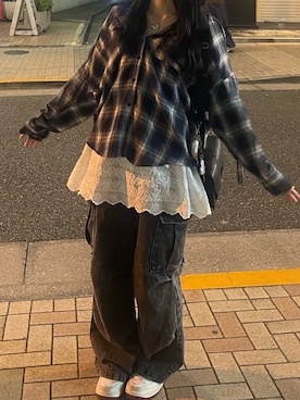 「アイテム（その他トップス）」を使った、みはろさん（レディース・162cm）の秋コーディネート