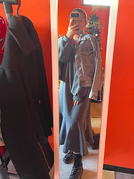 「Dr. Martens（ドクターマーチン）のDr.ﾏｰﾁﾝ　1460　8ホール（ブーツ）」を使った、Utaさん（レディース・155cm）の秋コーディネート