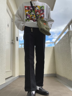 「ミッキー」｜「アイテム（ローファー）」を使った、ゆづき　さん（メンズ・172cm）の秋コーディネート