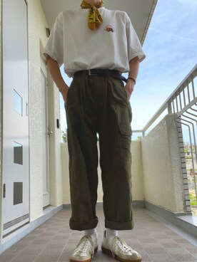 「GERMAN TRAINER（ジャーマントレーナー）のアイテム（その他シューズ）」を使った、ゆづき　さん（メンズ・172cm）の秋コーディネート