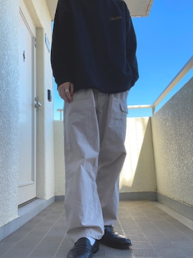 「ニコアンド」｜「アイテム（ローファー）」を使った、ゆづき　さん（メンズ・172cm）の秋コーディネート