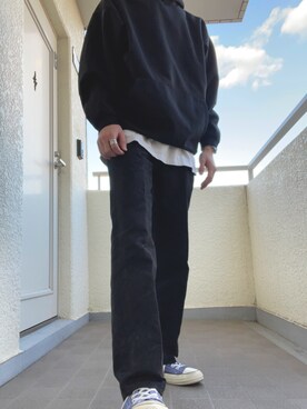 「アイテム（パーカー）」を使った、ゆづき　さん（メンズ・172cm）の冬コーディネート