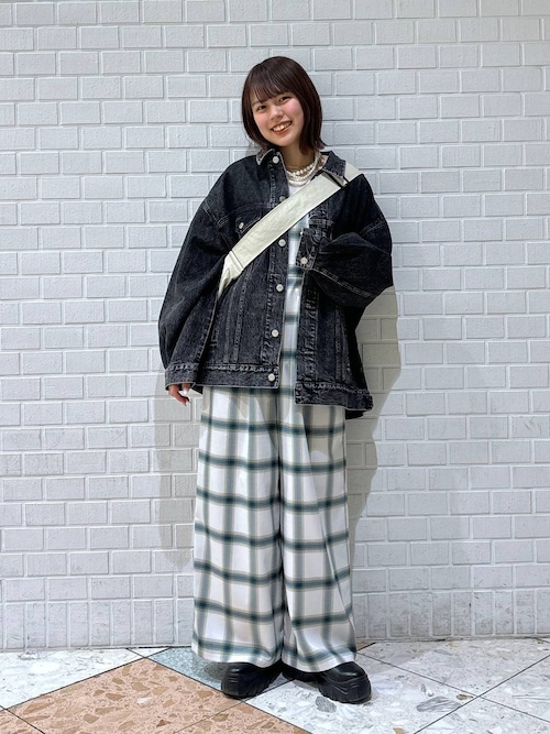 セール】オンブレチェックベアサロペット 289828（サロペット