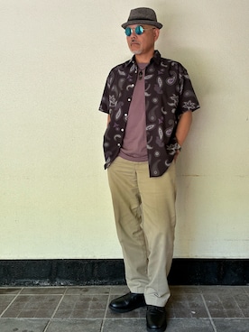 「Dickies（ディッキーズ）のアイテム」を使った、カツキイサムさん（メンズ・175cm）の夏コーディネート