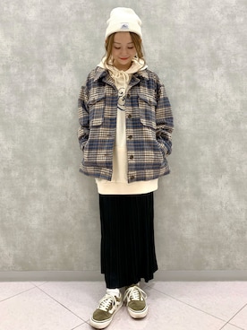 「Levi's（リーバイス）のアイテム（パーカー）」を使った、ぱっちょさん（レディース・153cm）の秋コーディネート