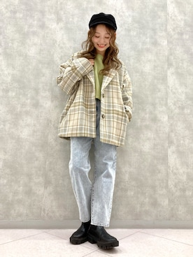 「アイテム（チェスターコート）」を使った、ぱっちょさん（レディース・153cm）の秋コーディネート