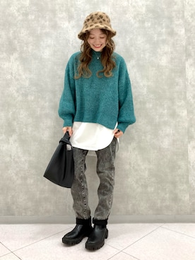 「RAG MACHINE（ラグマシーン）のアイテム」を使った、ぱっちょさん（レディース・153cm）の秋コーディネート