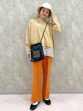 「HONEYSUCKLE ROSE（ハニーサックルローズ）の【HONEYSUCKLE ROSE】フリンジバケットハット（ハット）」を使った、ぱっちょさん（レディース・153cm）の冬コーディネート