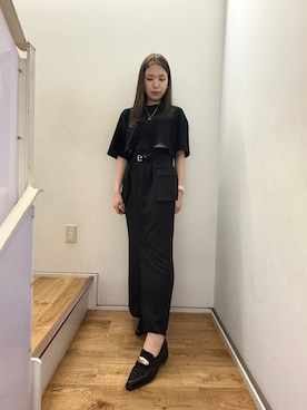 「HIMIKO（ヒミコ）のアイテム（ローファー）」を使った、HIMIKO　明治神宮前店さん（レディース・162cm）の秋コーディネート