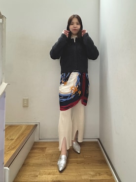 「HIMIKO（ヒミコ）のアイテム（ローファー）」を使った、HIMIKO　明治神宮前店さん（レディース・162cm）の秋コーディネート